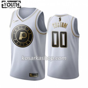 Dres Indiana Pacers Prilagođeni Nike 2019-20 Bijela Golden Edition Swingman - Dječji